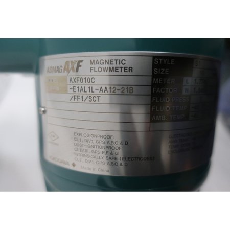 Yokogawa 10Mm 100-240V-Ac Magnetic Flow Meter AXF010C-E1AL1L-AA12-21B/FF1/SCT